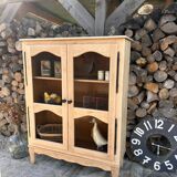 Refurbished solid wood display cabinet/sideboard