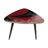 Tripod tripod triangular tray table in vintage glass 50/60s