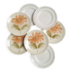 Assiettes à dessert Longwy et St Amand décore de fleurs