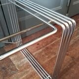 Glass and chrome coffee table 1970