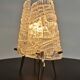 Lampe de table MCM "2/2" par JT. Kalmar en verre texturé et socle en laiton
