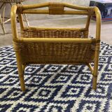 Rattan magazine rack