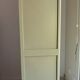 Antique Parisian wardrobe in sage green patina