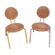 Pair of vintage stackable children's chairs