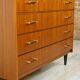 60s teak and brass chest of drawers