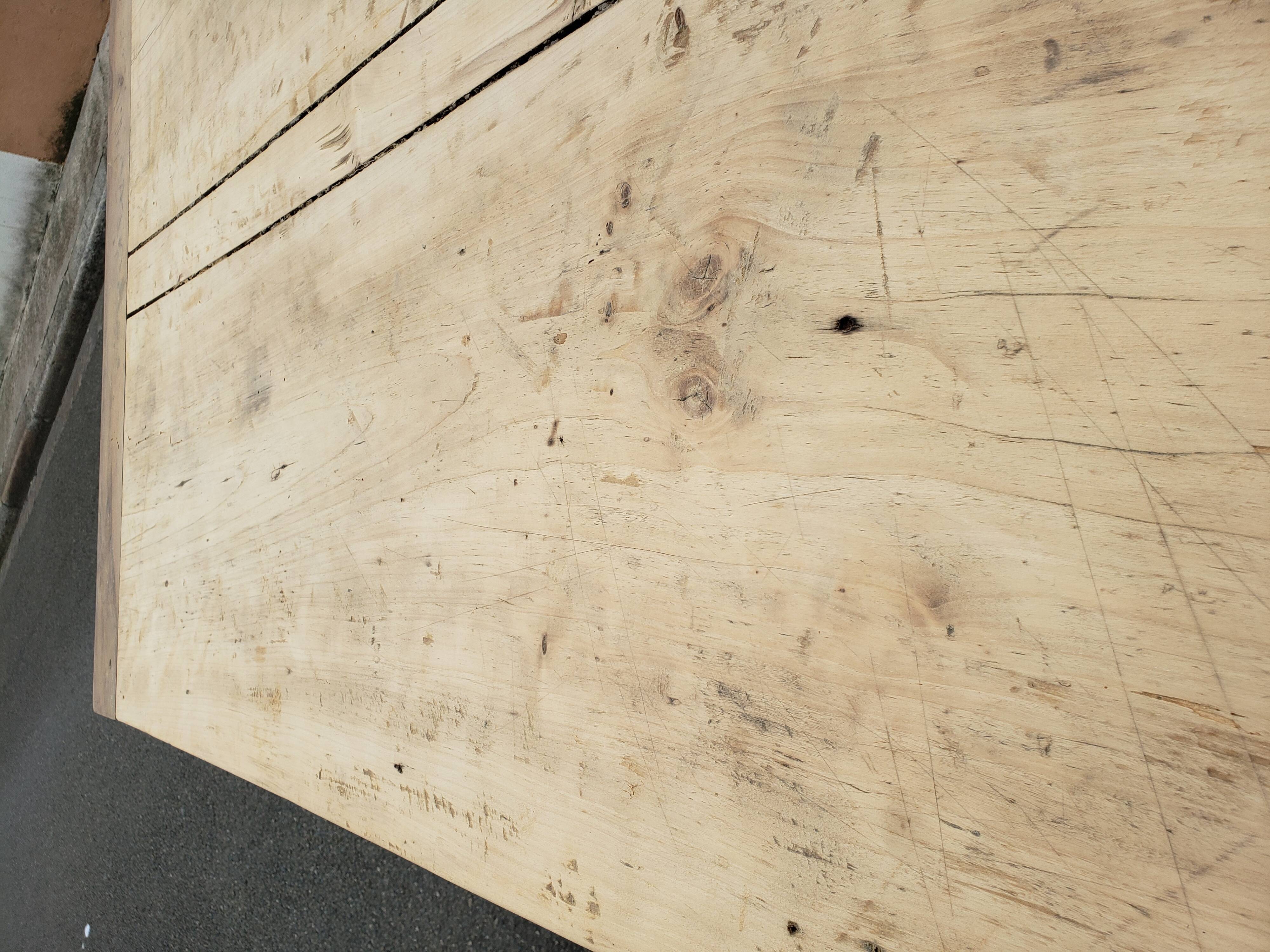 Farm table 2 poplar and chestnut drawers