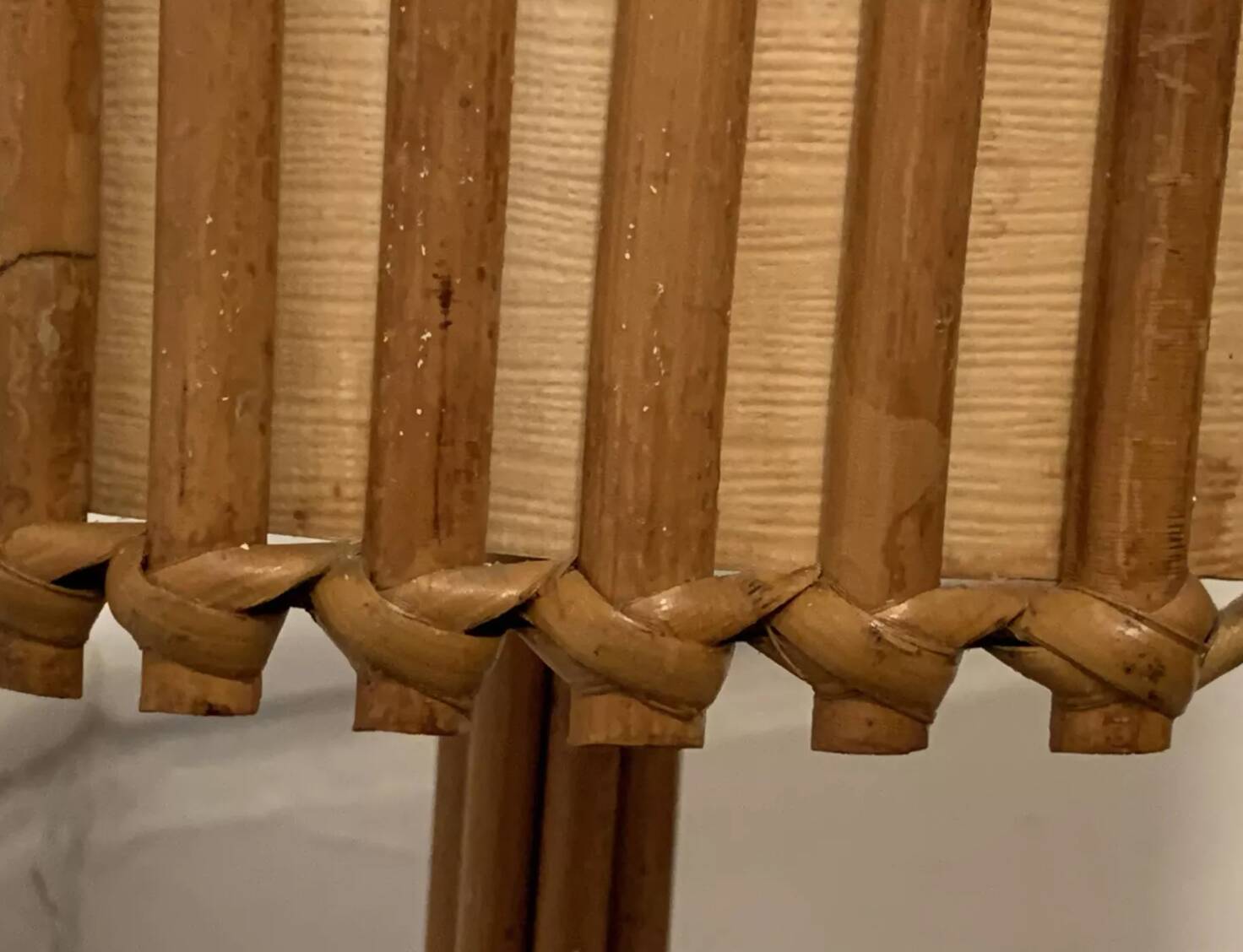 1950s tripod rattan lamp H47