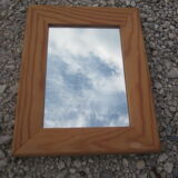 Set of 3 mirrors to hang with wooden frames