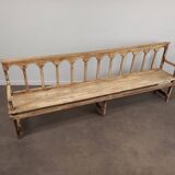 Patinated church pew