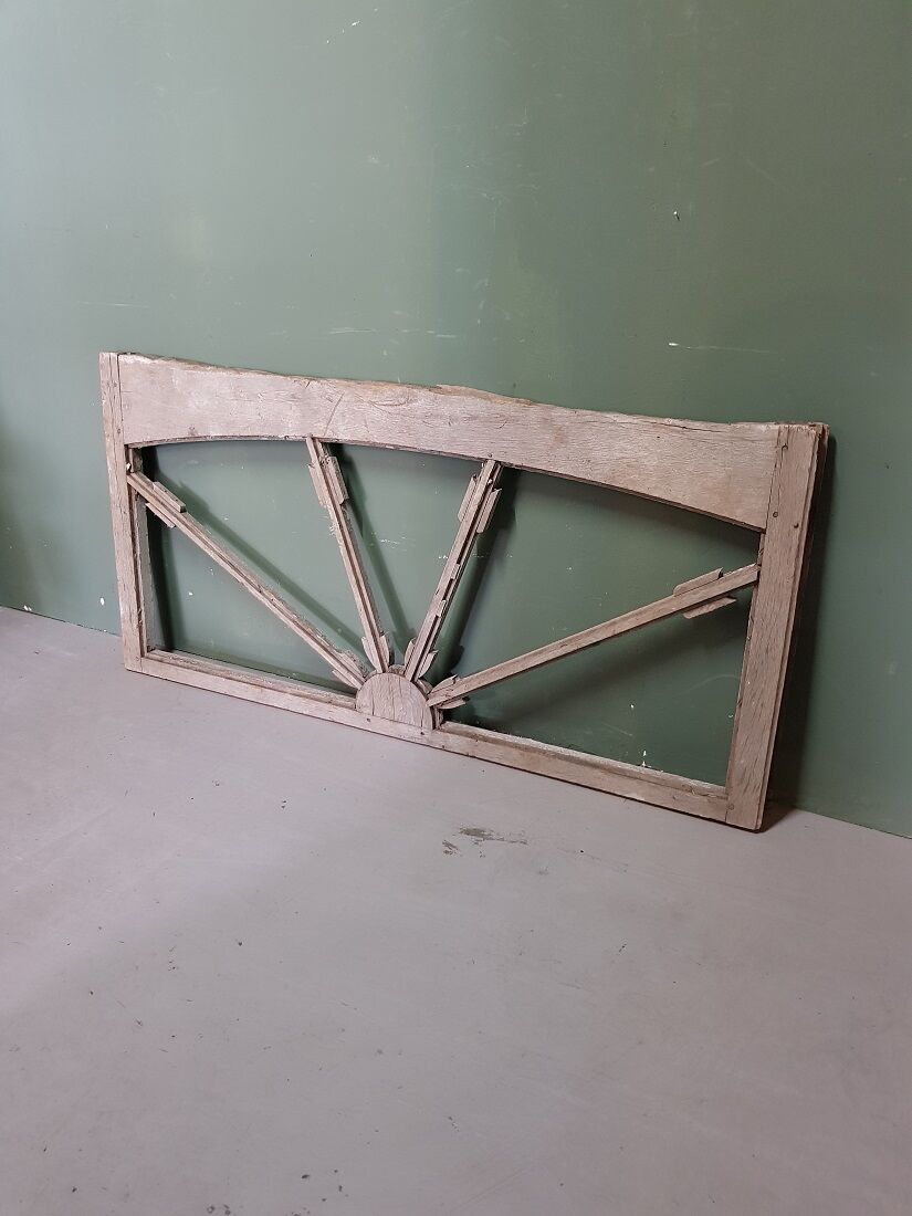 19th century french wooden window frame with arrows