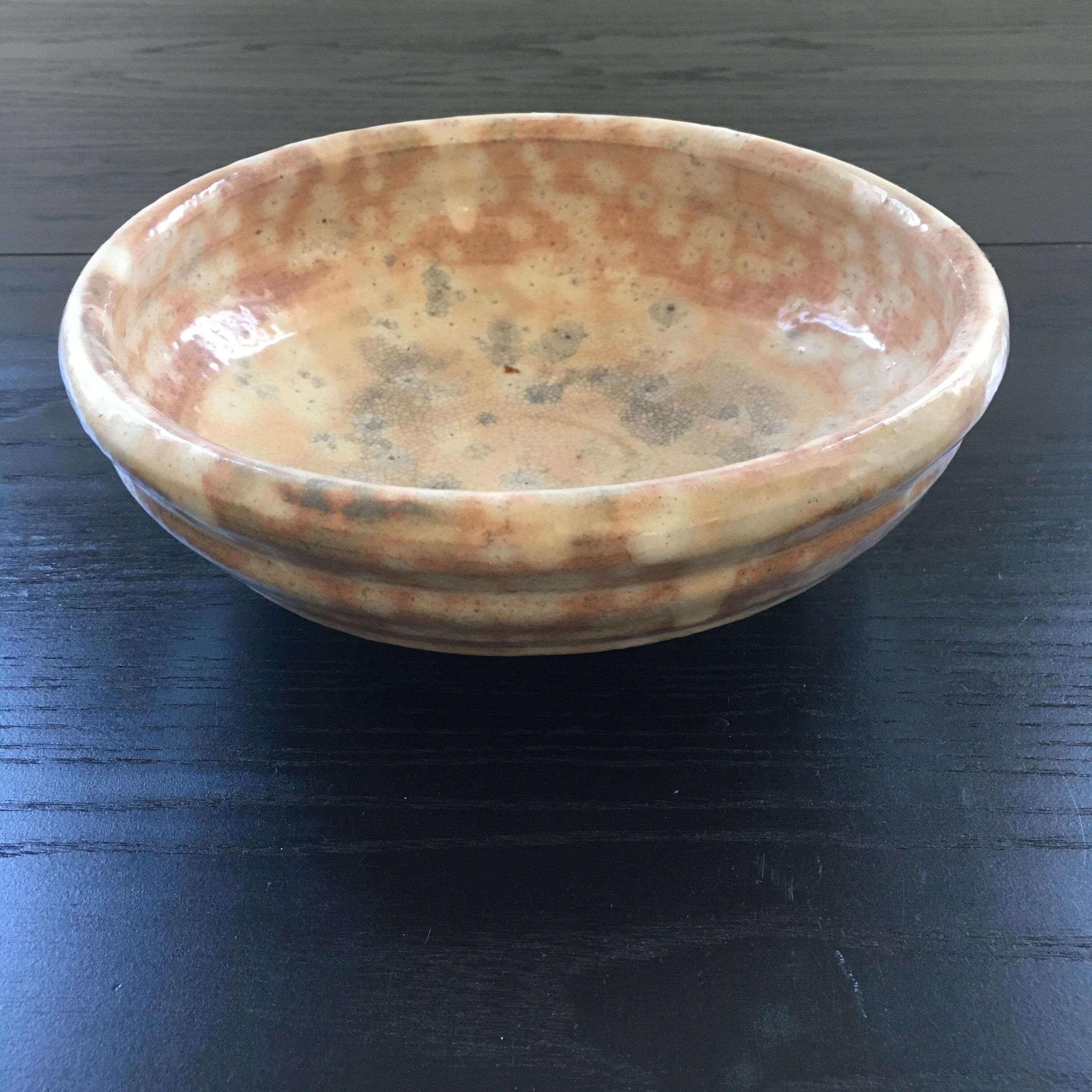 Pink beige raku cup