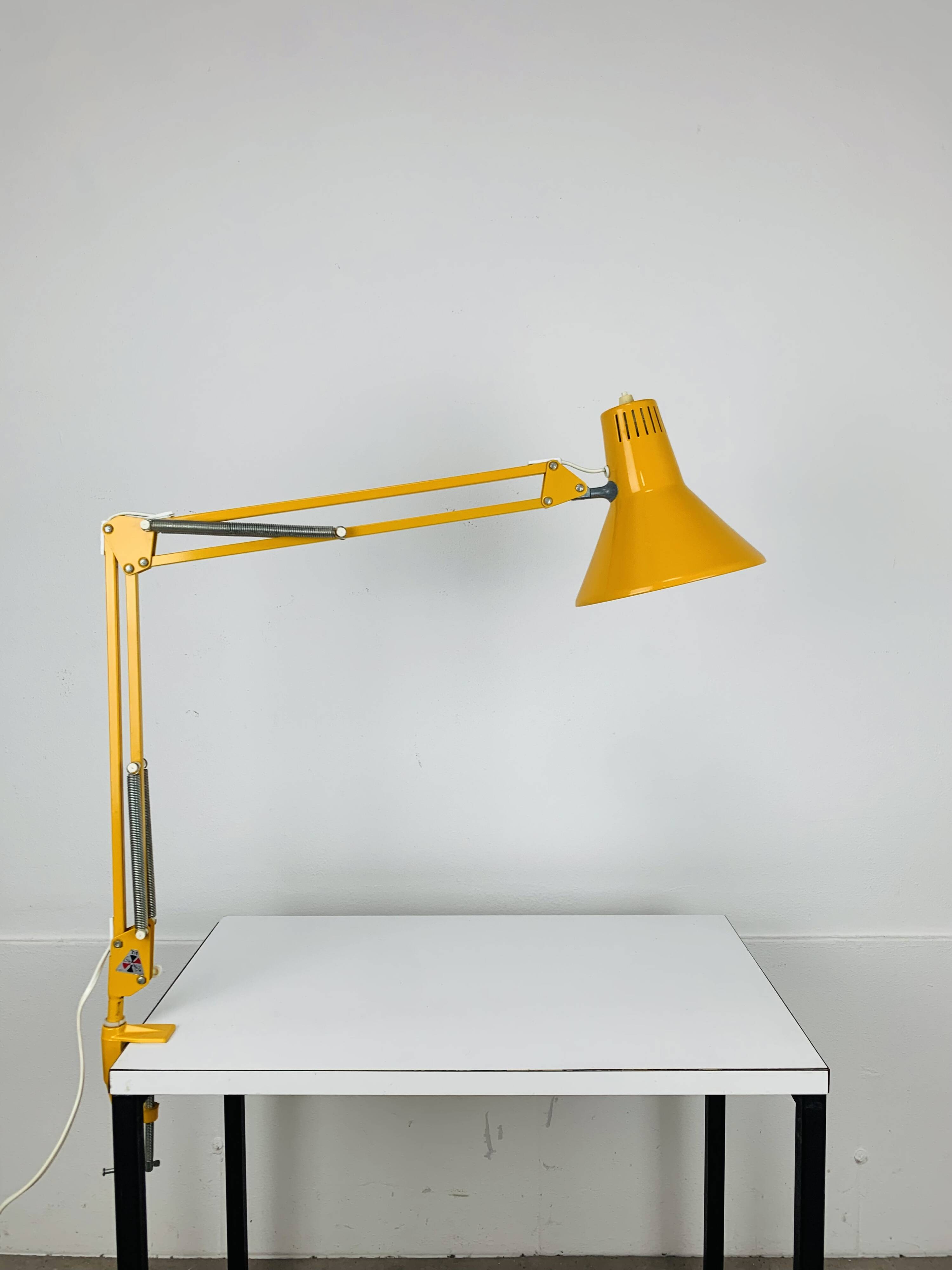 Habitat vintage articulated architect's lamp, yellow metal