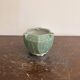 Cendrier rince-pinceaux porcelaine céladon vert caractères Fu Shou