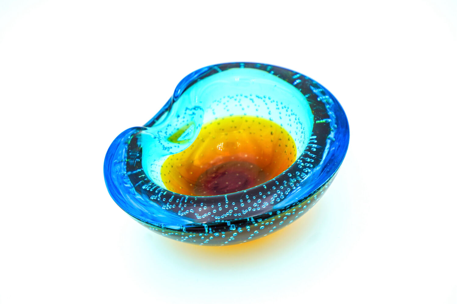 Murano pocket bowl "Sommerso Bullicante" – Galliano Ferro
