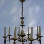 Lustre Empire en bronze et laiton doré