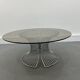 Table basse en verre fumé, années 1980