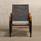 Kaare Klint Safari Chair in Grey Canvas and Dark Stained Ash for Rud Rasmussen