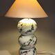 Fine porcelain lamp painted and gilded with fine gold. Laure Selignac, Paris.