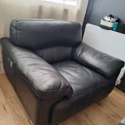 Fauteuil  cuir Noir Roche Bobois