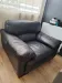 Black leather armchair Roche Bobois