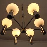 Opaline Glass Pendant Lamp from Sölken Leuchten, Germany, 1960s