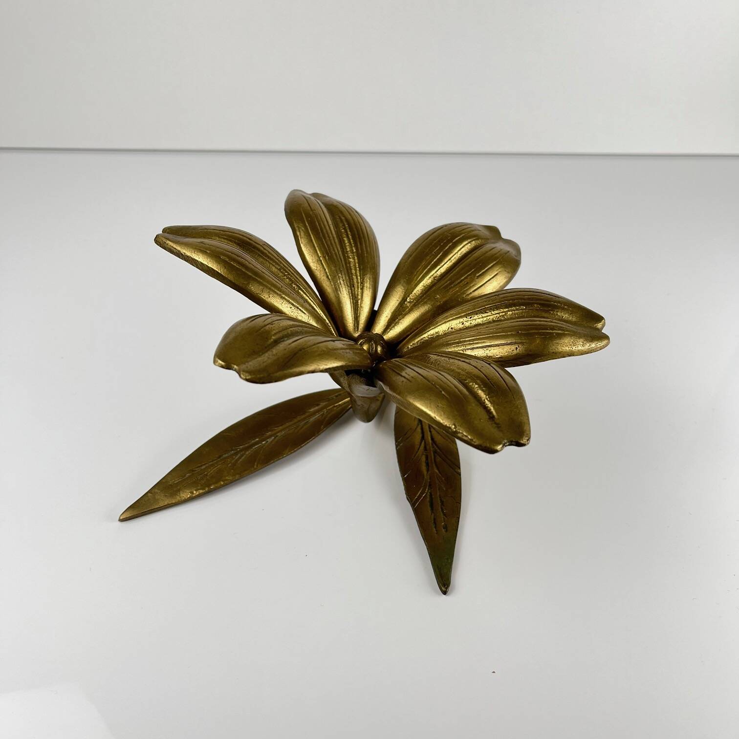 Cendrier Fleur en Laiton, 1970, grand modèle