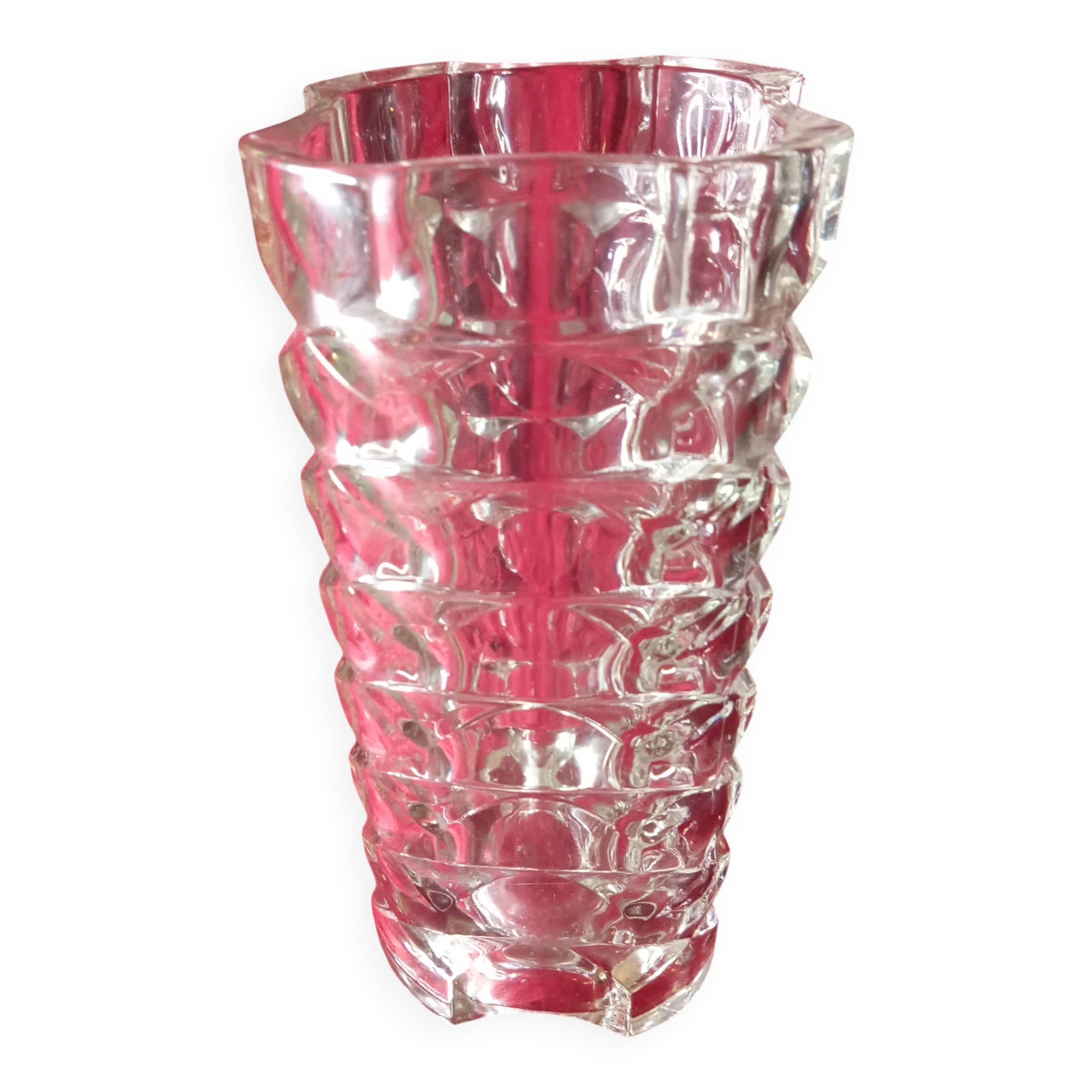 Vintage art deco glass vase