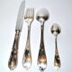 Housewife 48 vintage table cutlery in silver metal sfam - knife spoons coffee fork x12
