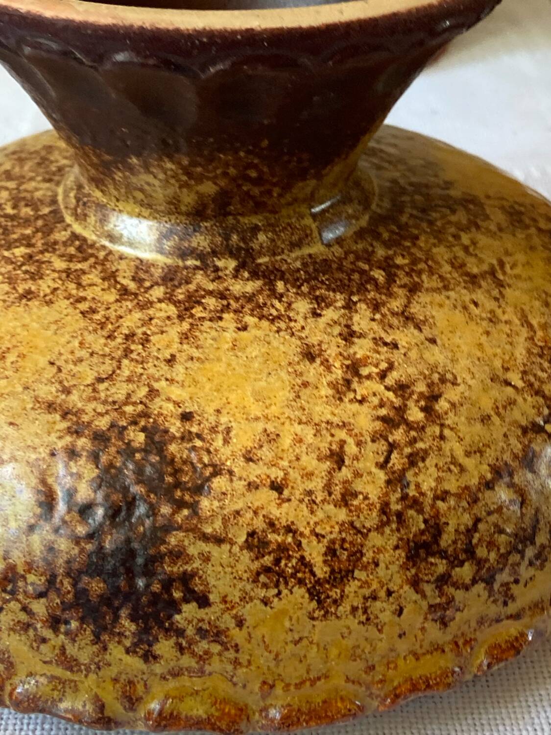 Vintage German earthenware fruit bowl – 1970s