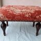 Wooden and fabric footrest