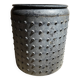 Cache-pot vintage en tôle émaillée perforée, 1950