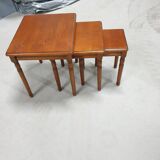 3 nesting tables in cherry wood, Louis Philippe style