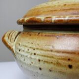 Glazed stoneware pot, Prudhomme La Borne vintage 60s-70s