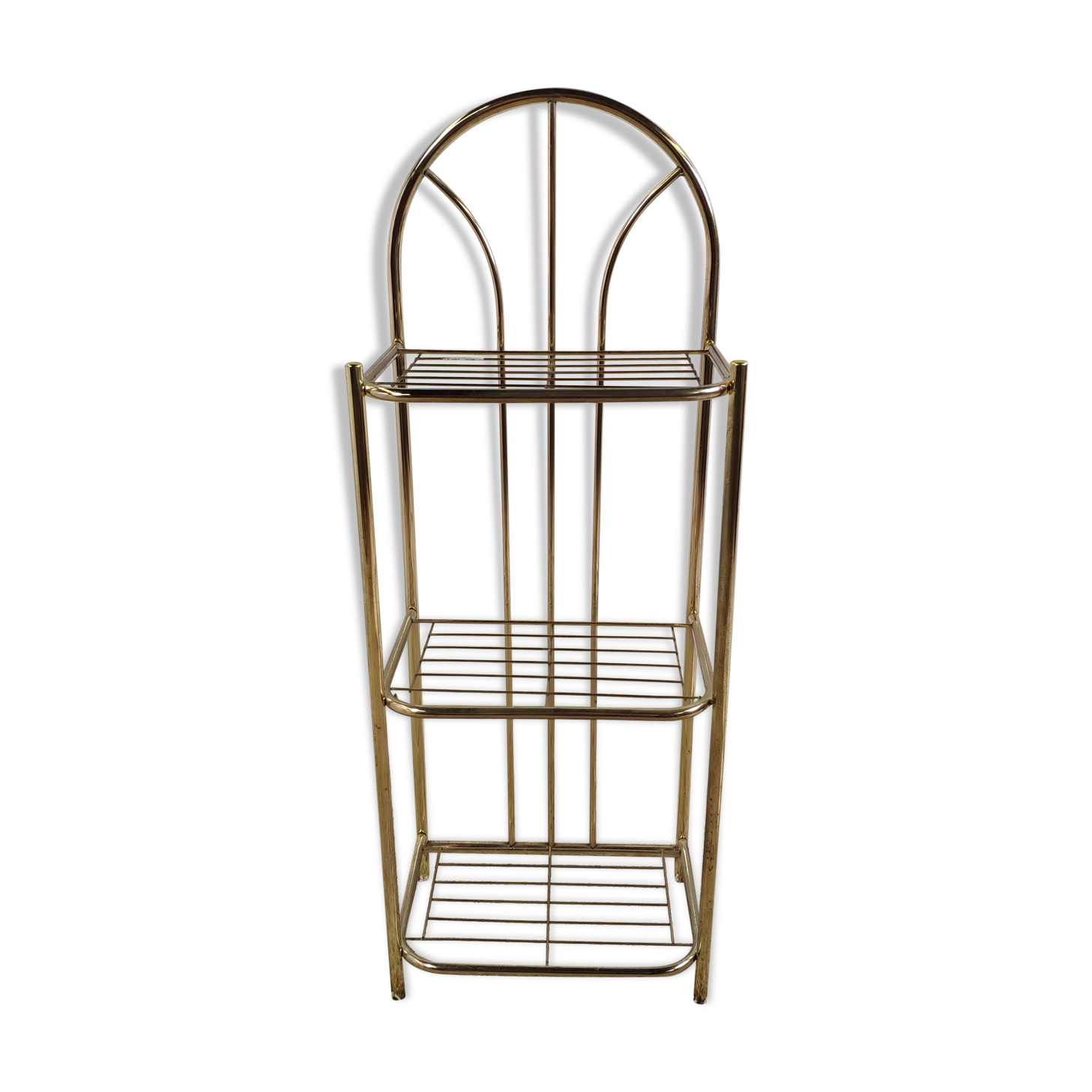 Extra art deco gold metal shelf