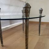 Table basse en verre pieds metal