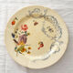 5 assiettes terre de fer polychrome hb Choisy le roi