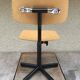 Black metal workshop chair - seated - vintage style adjustable wood file