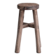 Tabouret ou table d'appoint en bois français primitif du milieu du siècle