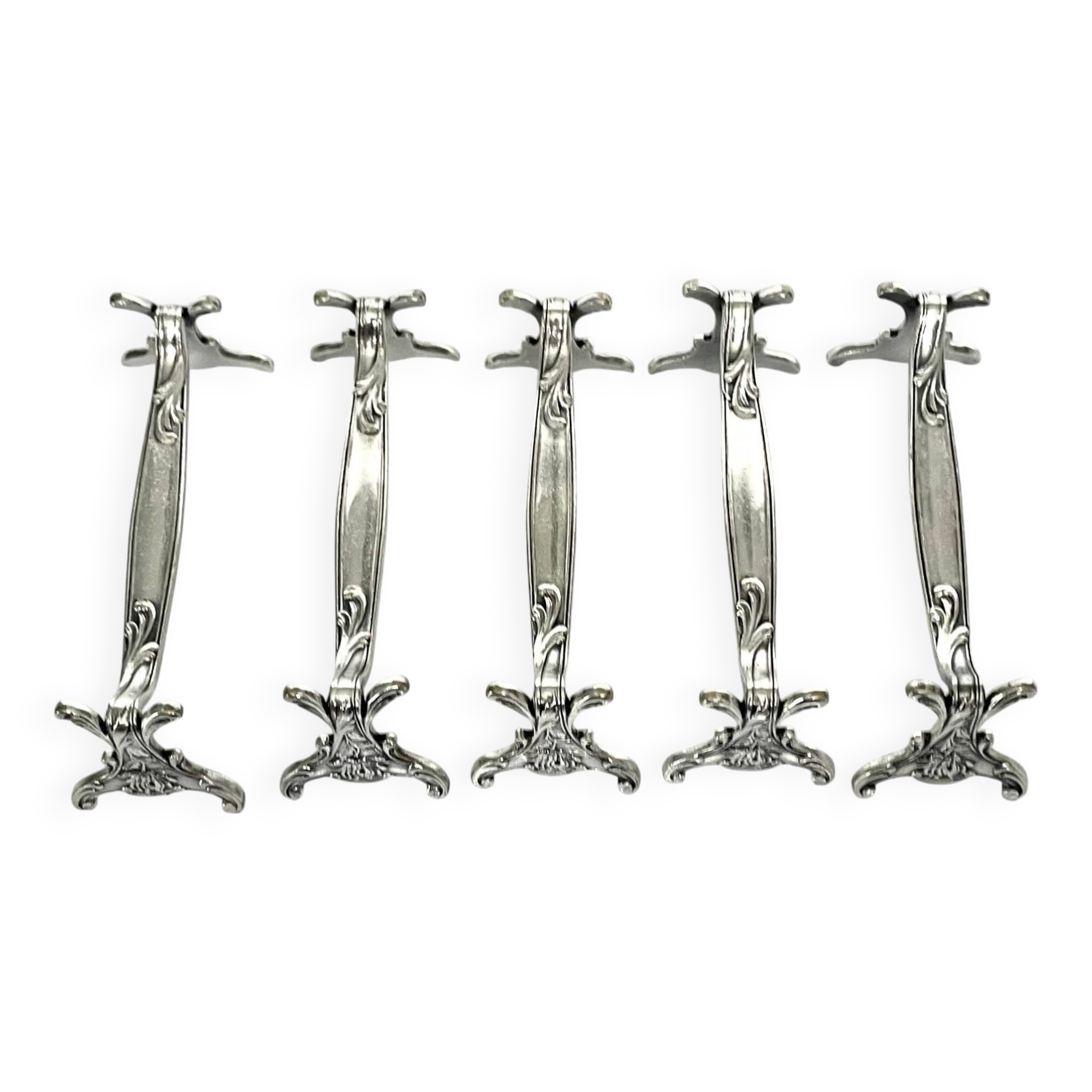 5 knife rests, "Chrysanthemum" model, from Maison Christofle