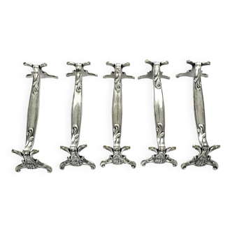 5 knife rests, "Chrysanthemum" model, from Maison Christofle