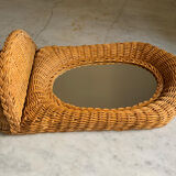 Wicker mirror from the 60s