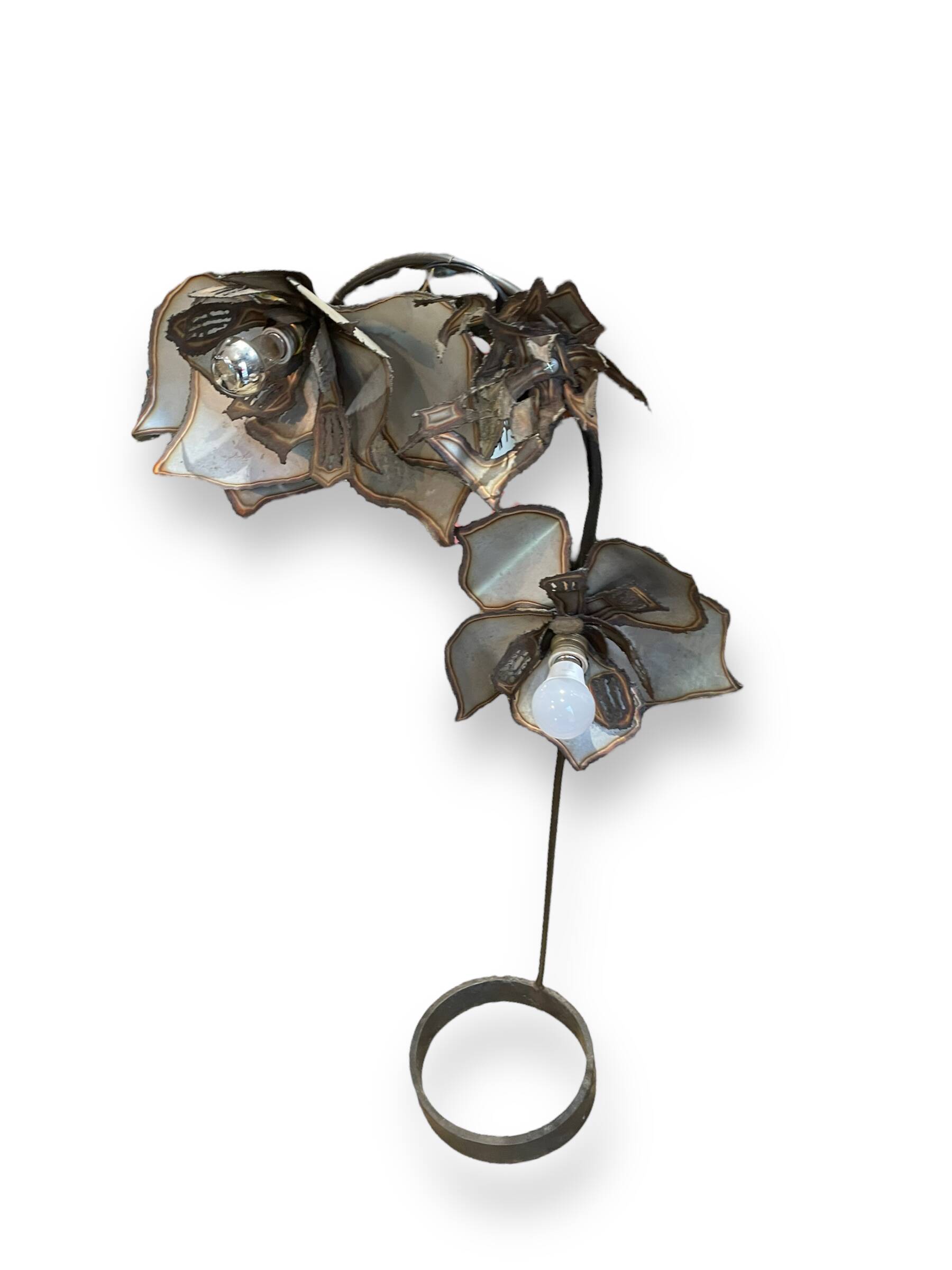 Metal flowers floor lamp