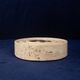 Italian Round Travertine and Copper-Toned Metal Ashtray, 1970