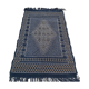 Tapis bleu tissé à la main en pure laine