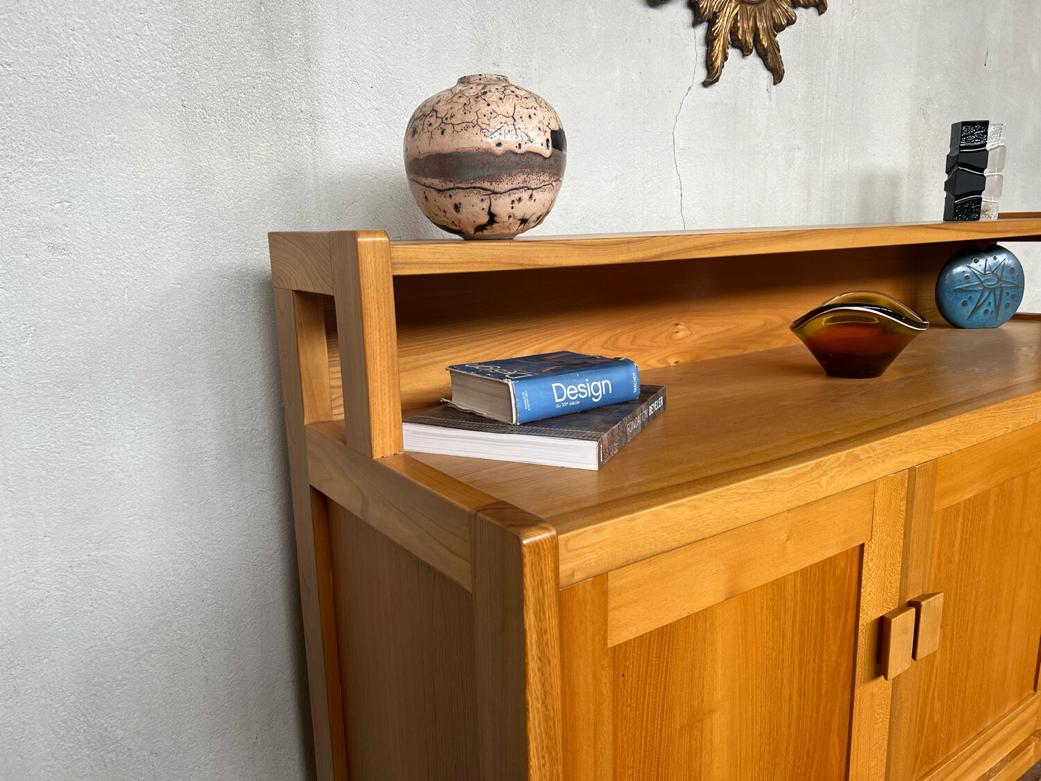 Elm 1970 brutalist sideboard