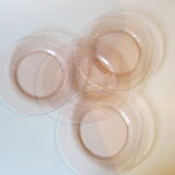 4 flat plates from Arcoroc model "rosaline"