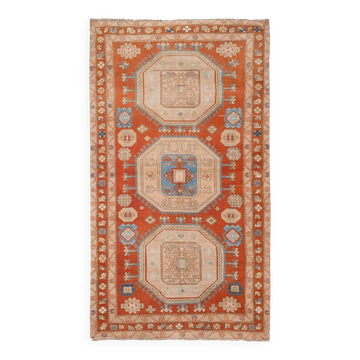 Vintage handmade Turkish rug 125x218 cm