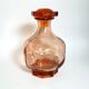 Art Deco Rosaline Glass Carafe with Octagonal Pink Glass Carafe Stopper