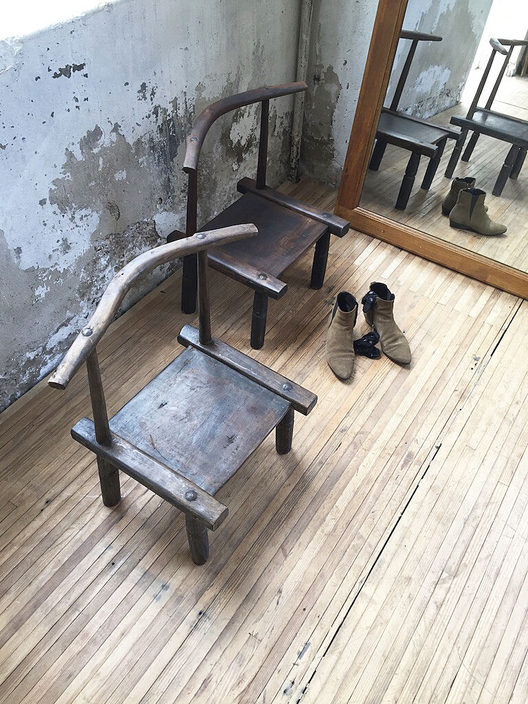 Pair of Ivory Coast chairs 50s