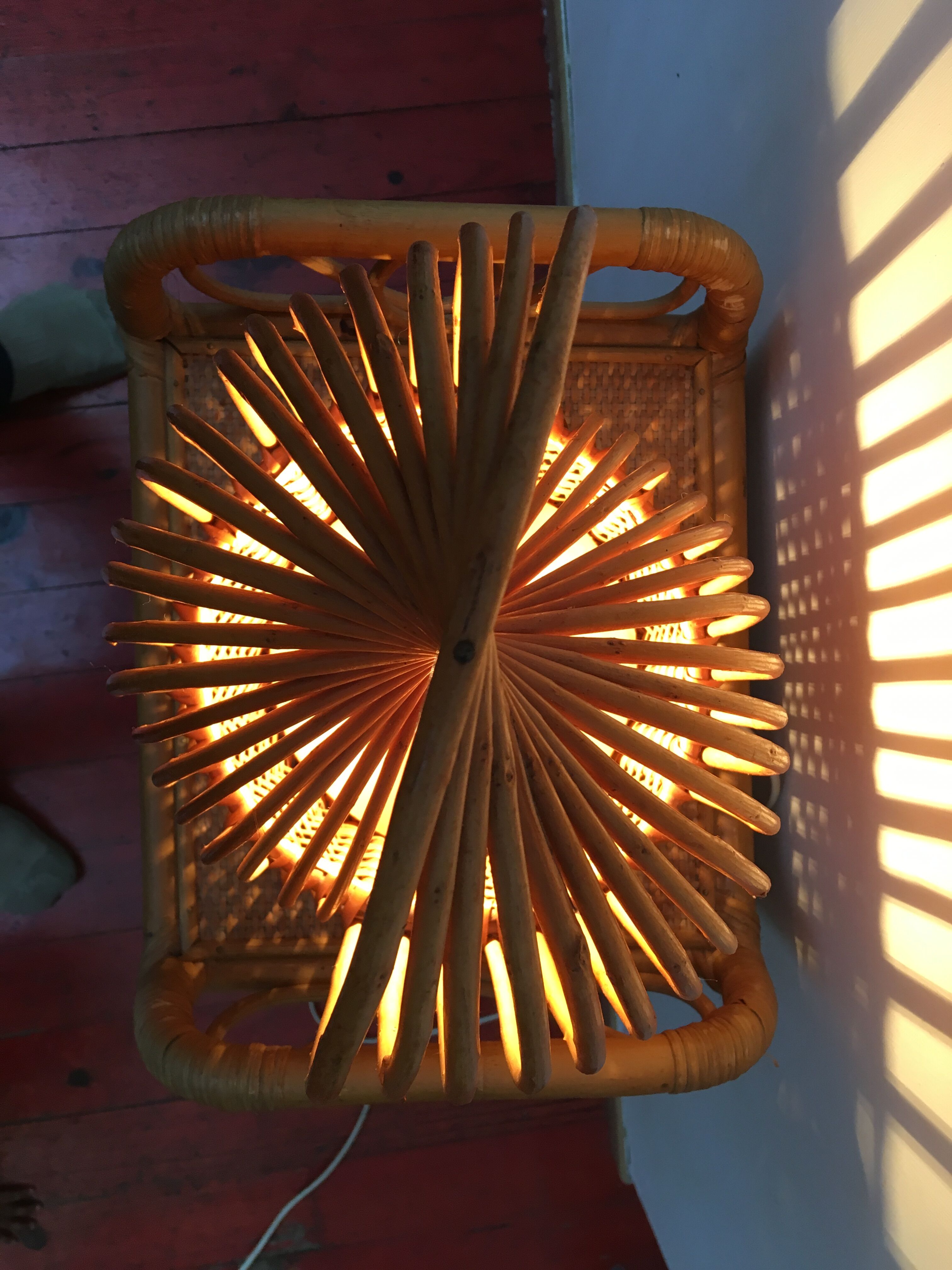 Vintage rattan lamp